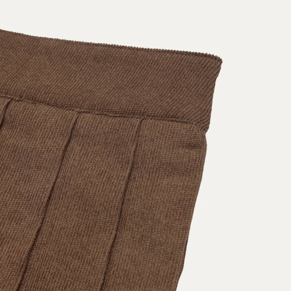 Trendy Corduroy High-Waisted Pleating Mini Skort