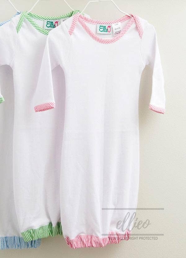 Seersucker Baby Infant Gown