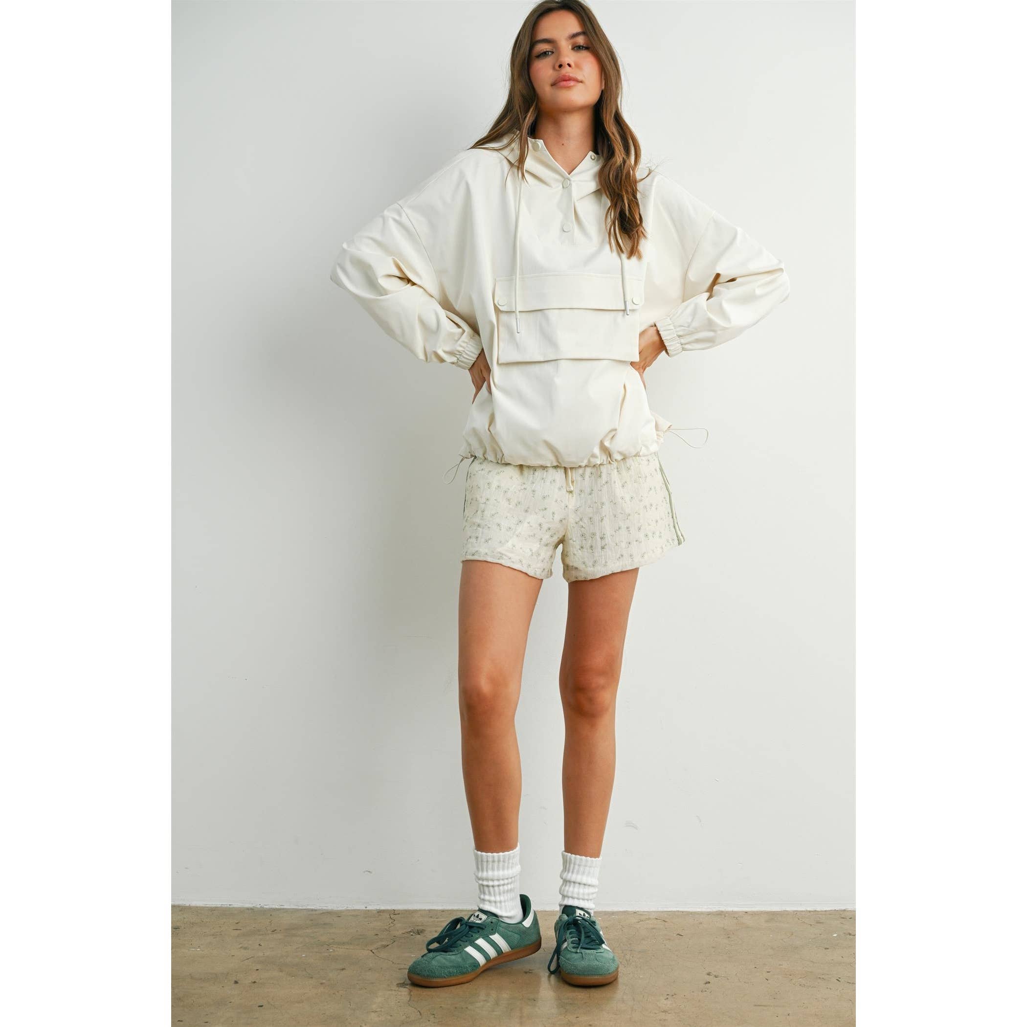 Hooded Pullover Long Sleeve Jacket - BMT7971