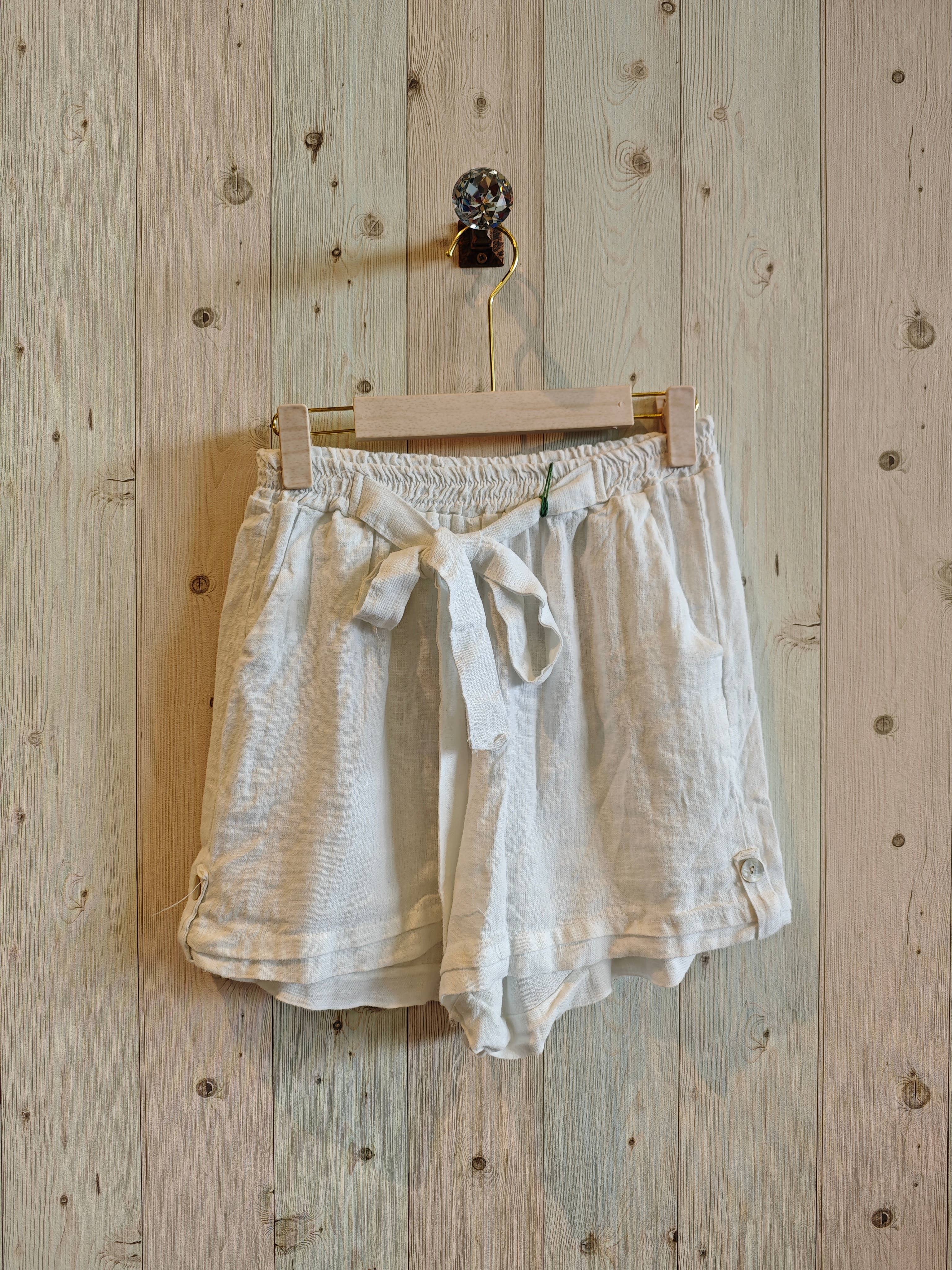 REF 6385 100% LINEN RIBBON SHORTS