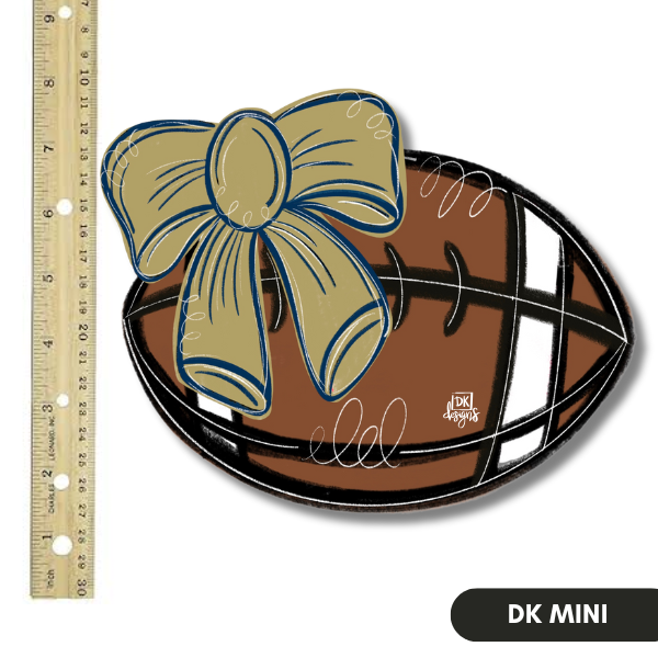 DK FB Bow Gold and Navy Mini