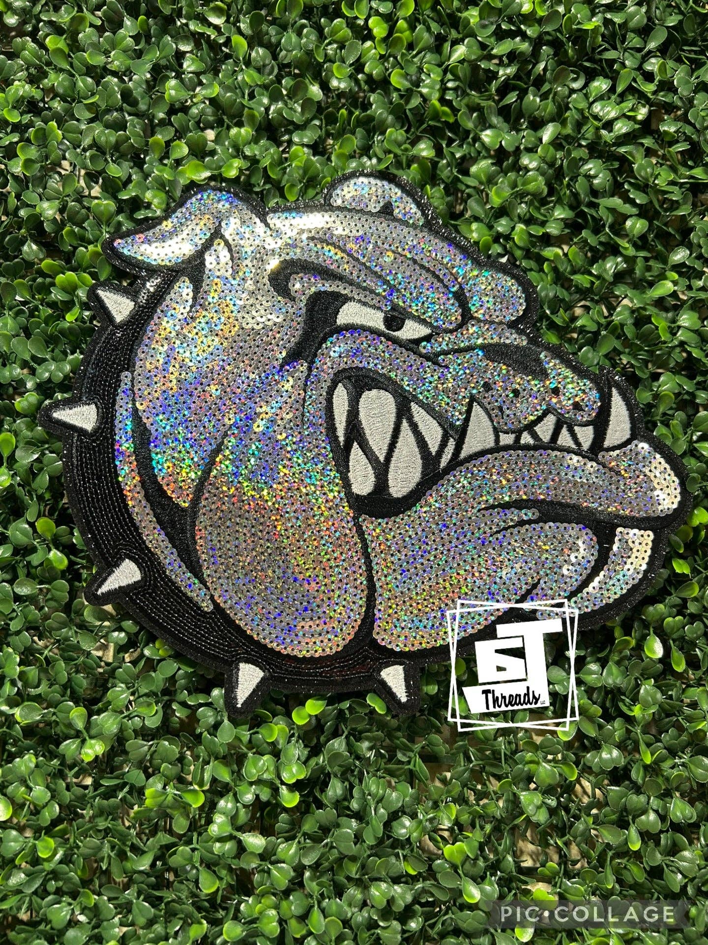 Sequin Bulldog Mascot....Patches Only