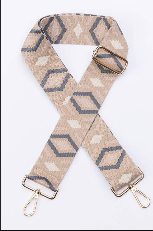 Guitar Strap, Pewter/Gray/Blush