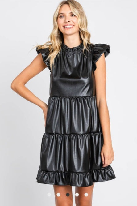 Kirby Leather Cocktail Dress