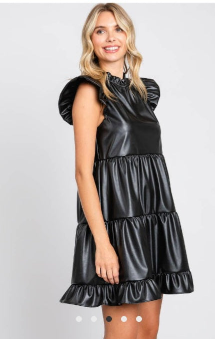 Kirby Leather Cocktail Dress