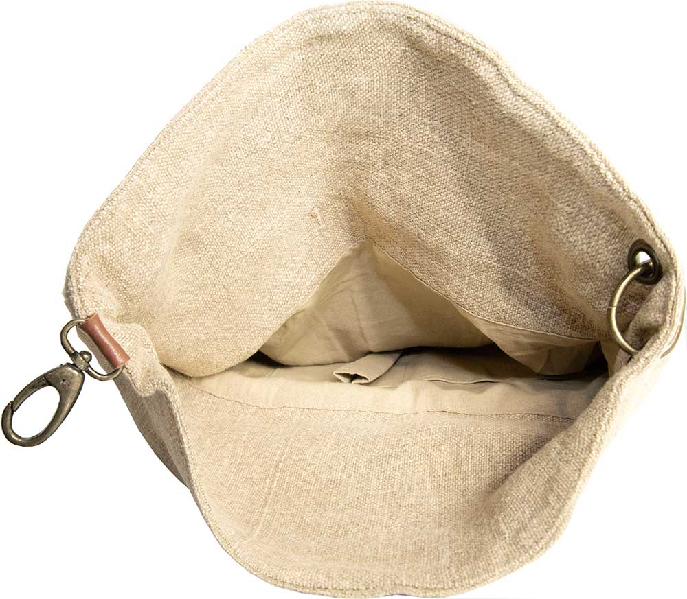 Foldover Natural Jute Crossbody