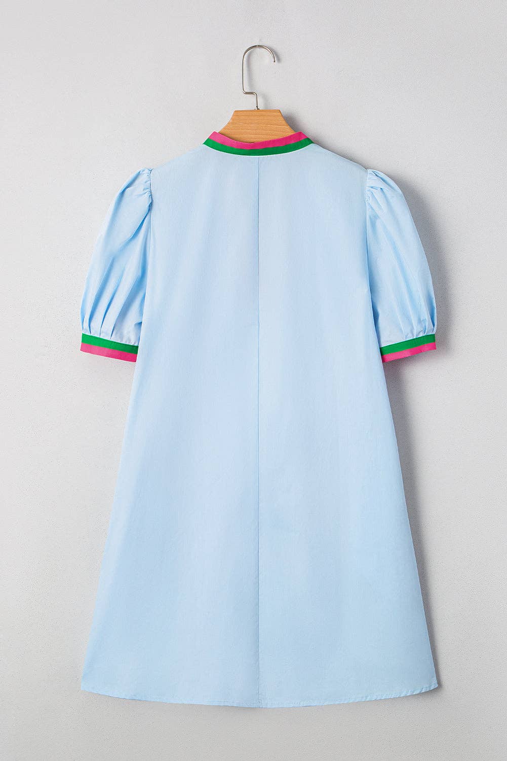 Stripe Puff Sleeve Summer Mini Dress
