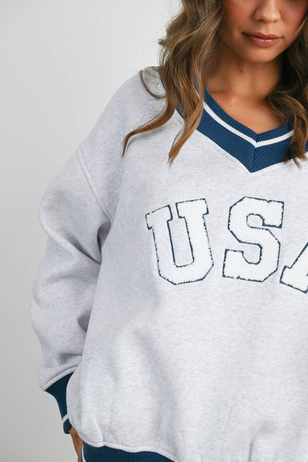 Crew Neck Graphic Long Sleeve Top - BMT7829