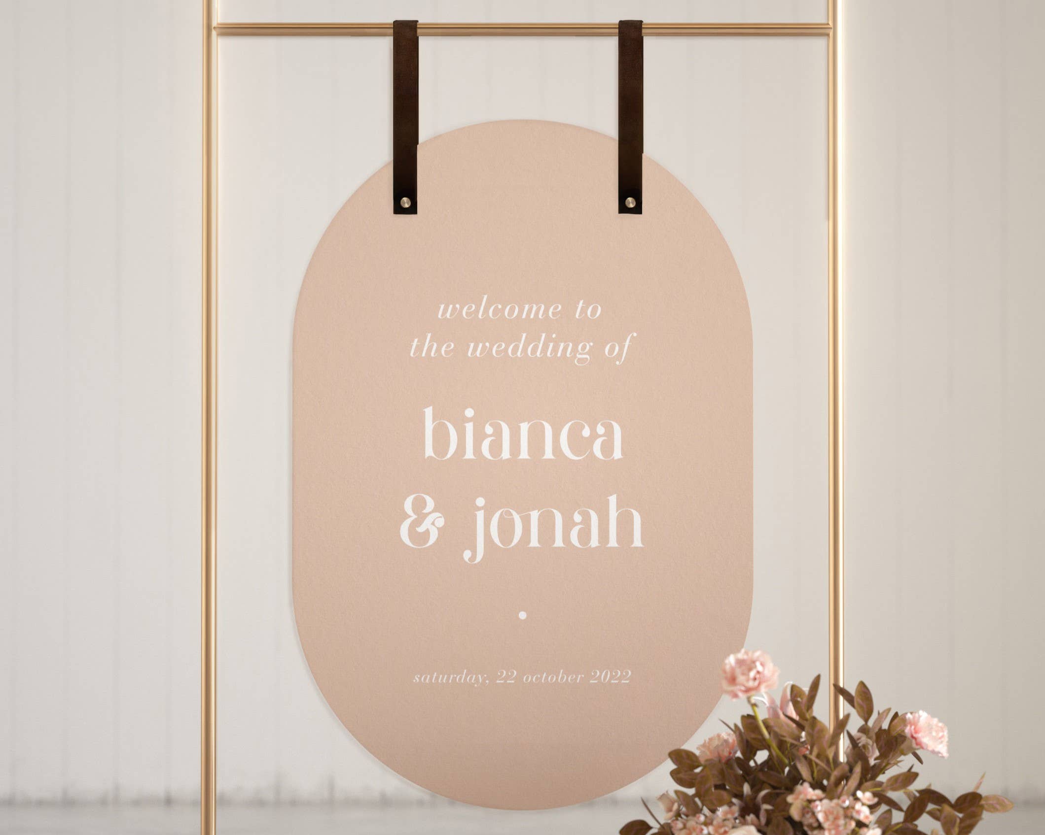 Leather Signage Hanger