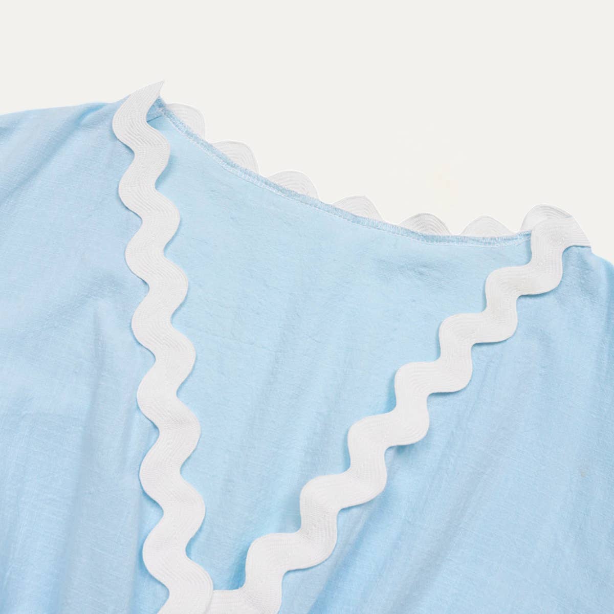 Feel Relaxed Light Blue V-Neck Short Sleeve Belted Romper