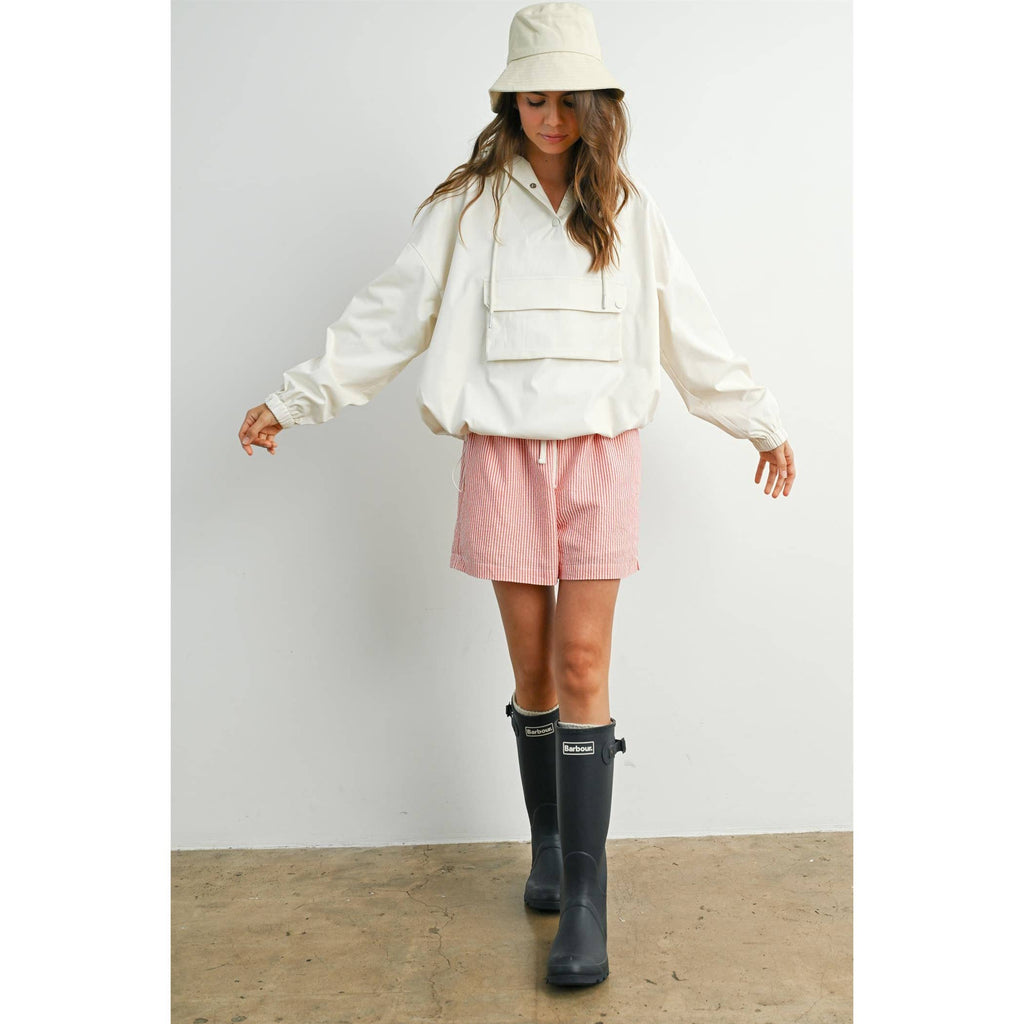 Hooded Pullover Long Sleeve Jacket - BMT7971
