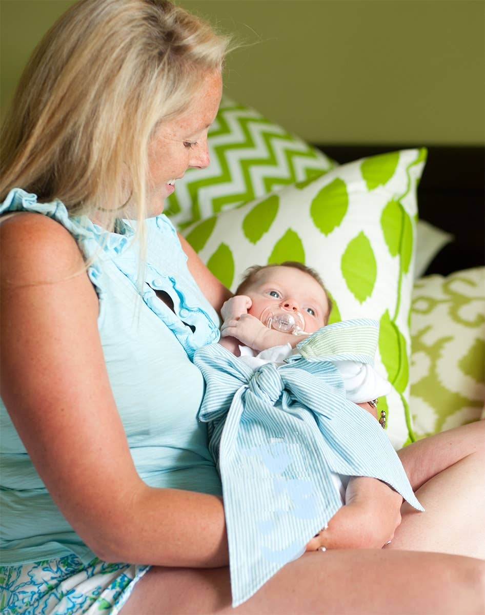 Seersucker Baby Swaddle Blanket