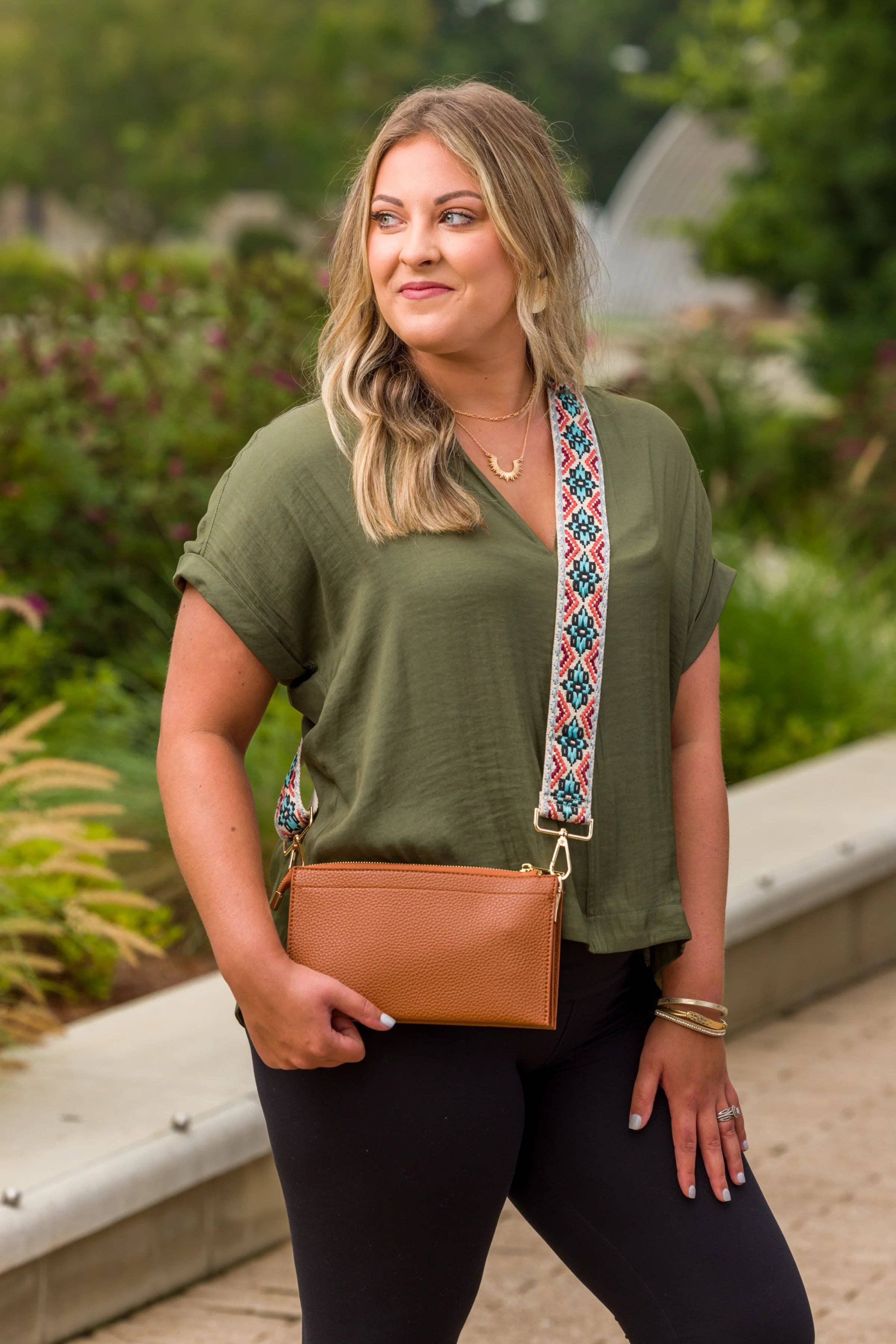 Abby 4-in-1 Handbag - Tan with Aztec Guitar Strap (77203191)