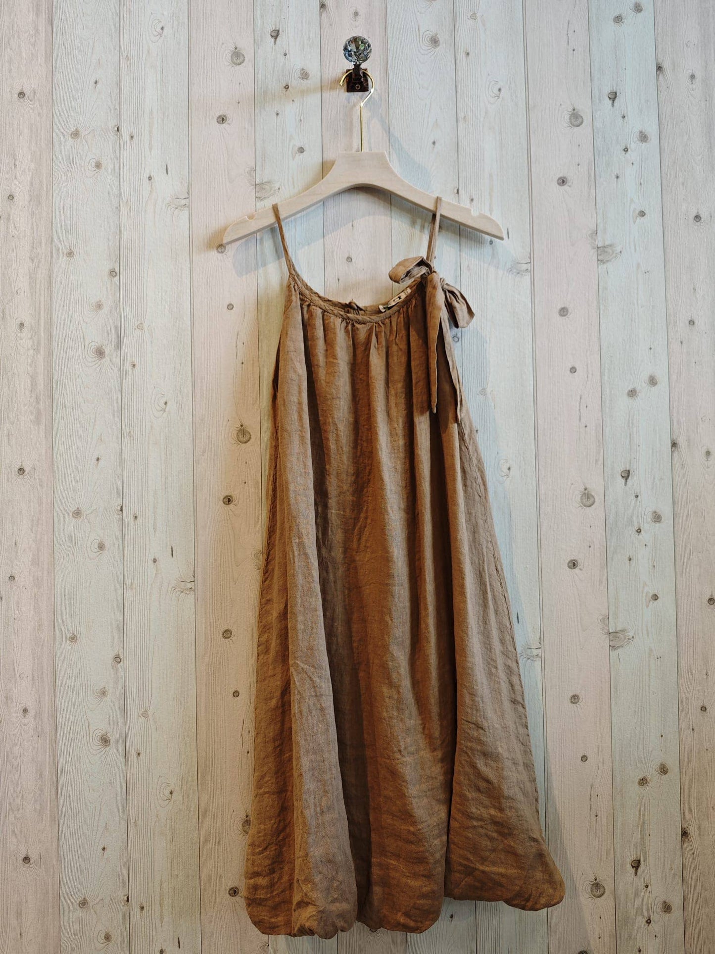 REF 72313 STRAP DRESS BALLOON 100% LINEN