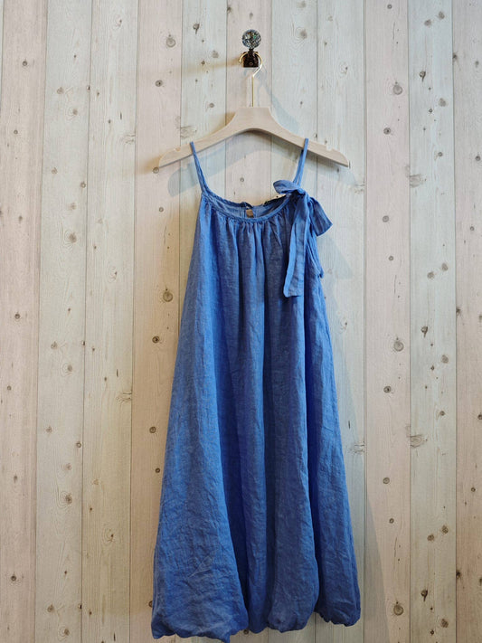 REF 72313 STRAP DRESS BALLOON 100% LINEN