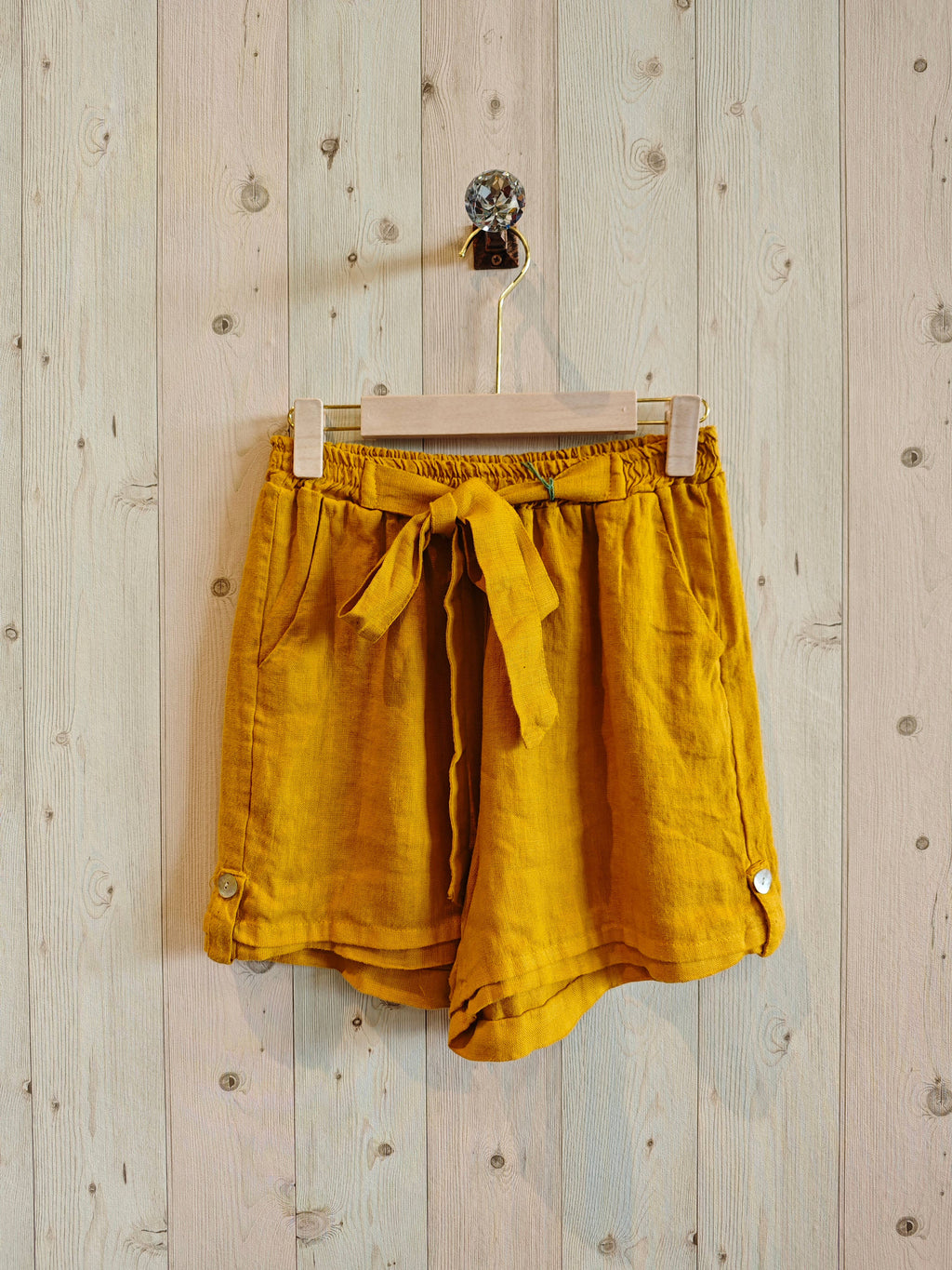 REF 6385 100% LINEN RIBBON SHORTS