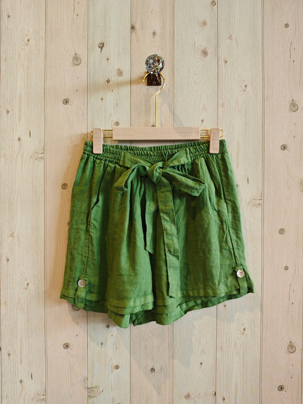 REF 6385 100% LINEN RIBBON SHORTS