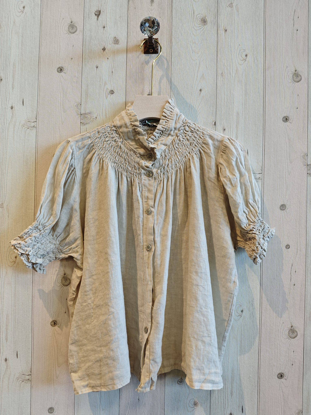 REF 12133 BLOUSE ELASTIC LINEN 100%