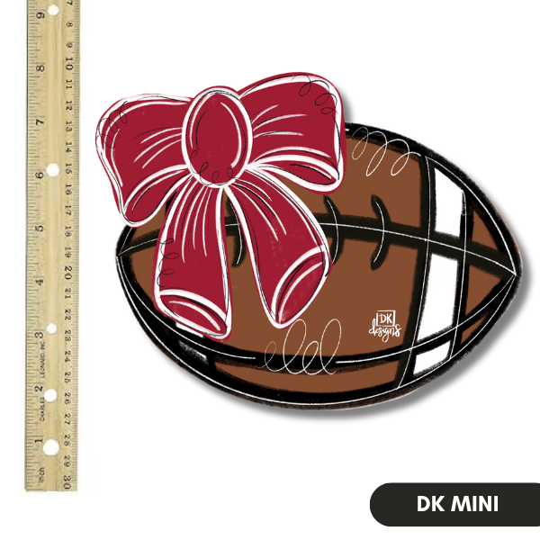 DK FB Bow Crimson and White