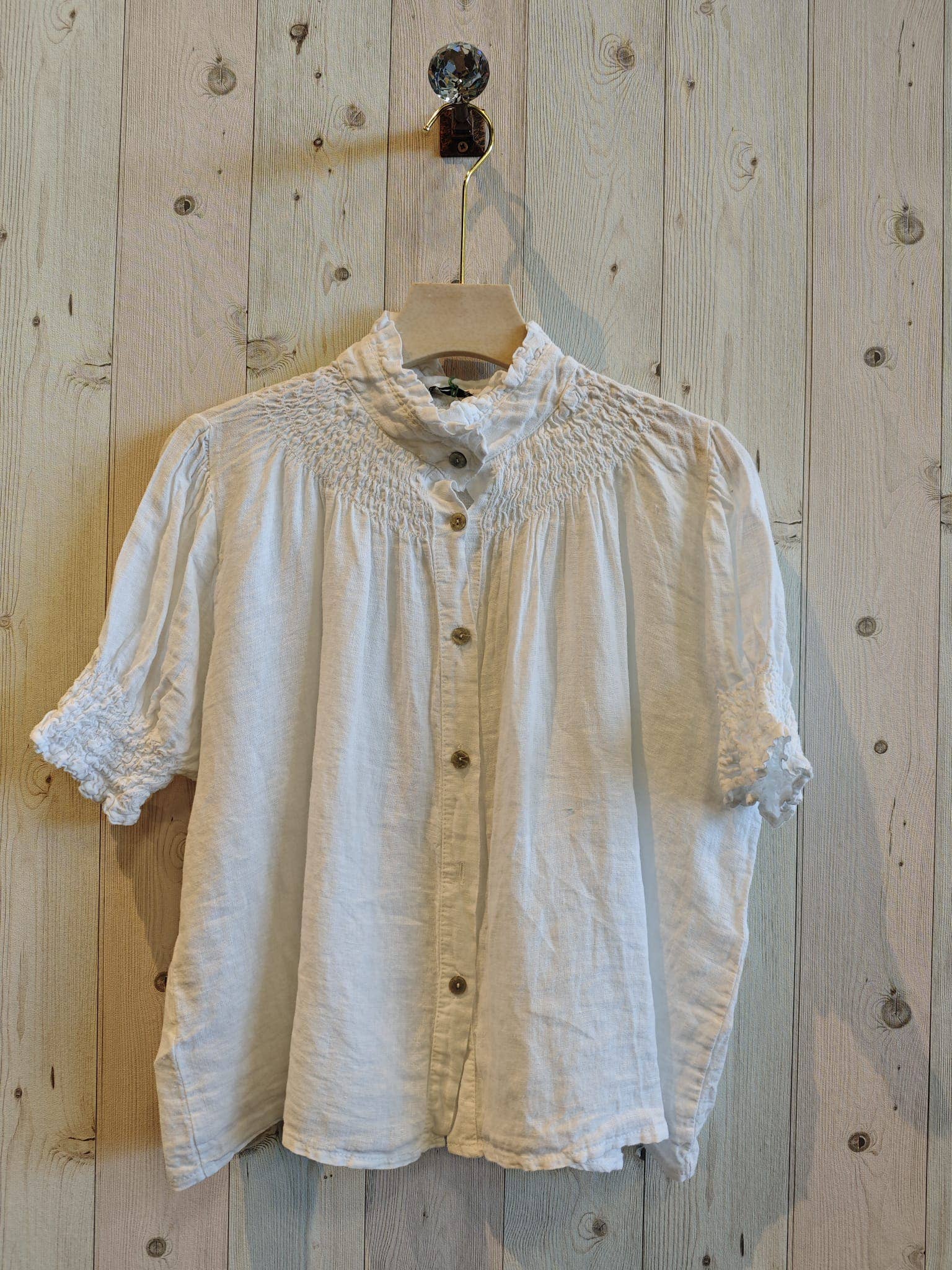 REF 12133 BLOUSE ELASTIC LINEN 100%