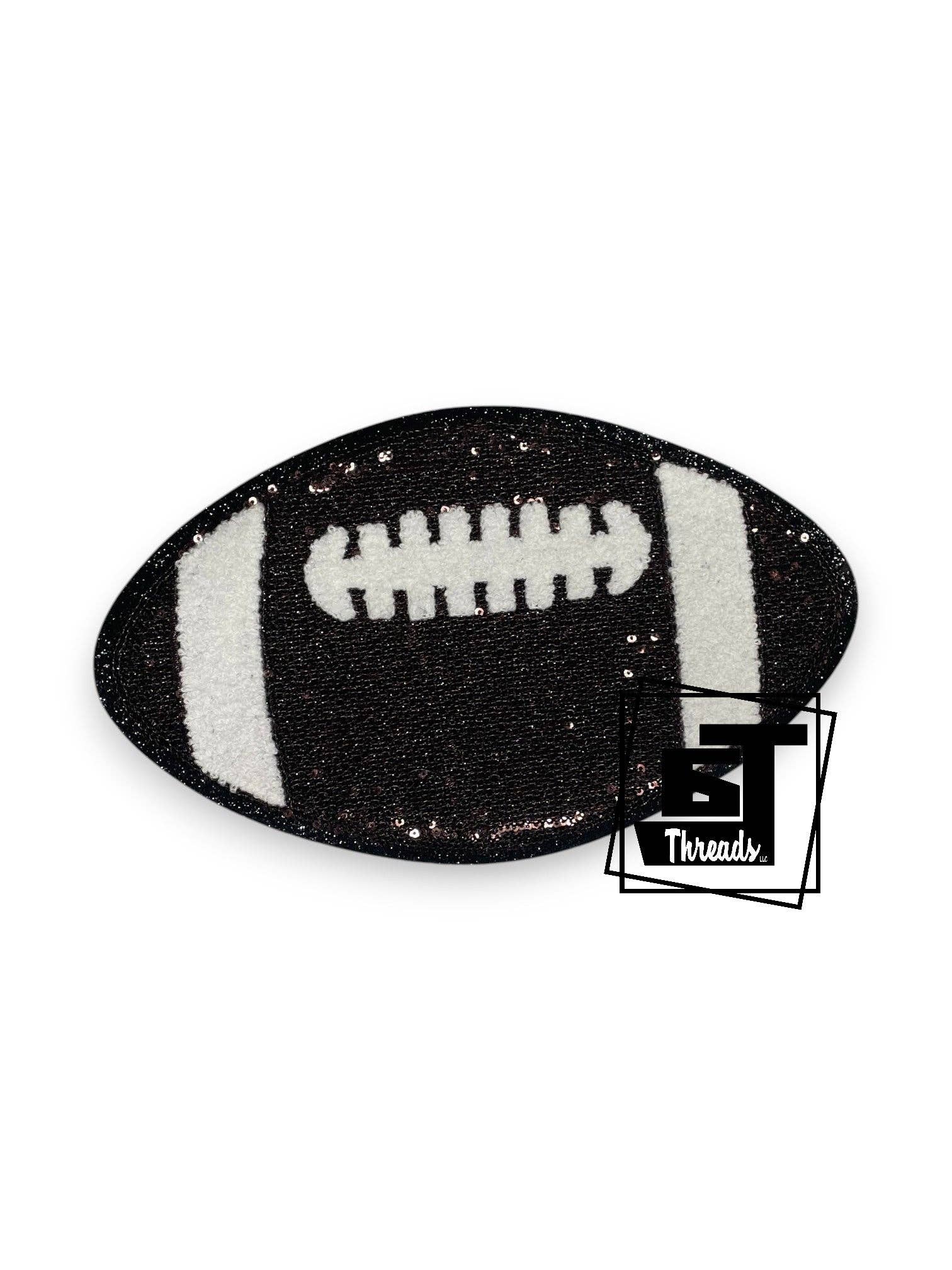 Sequin/Chenille Brown Football Patch... Patches Only