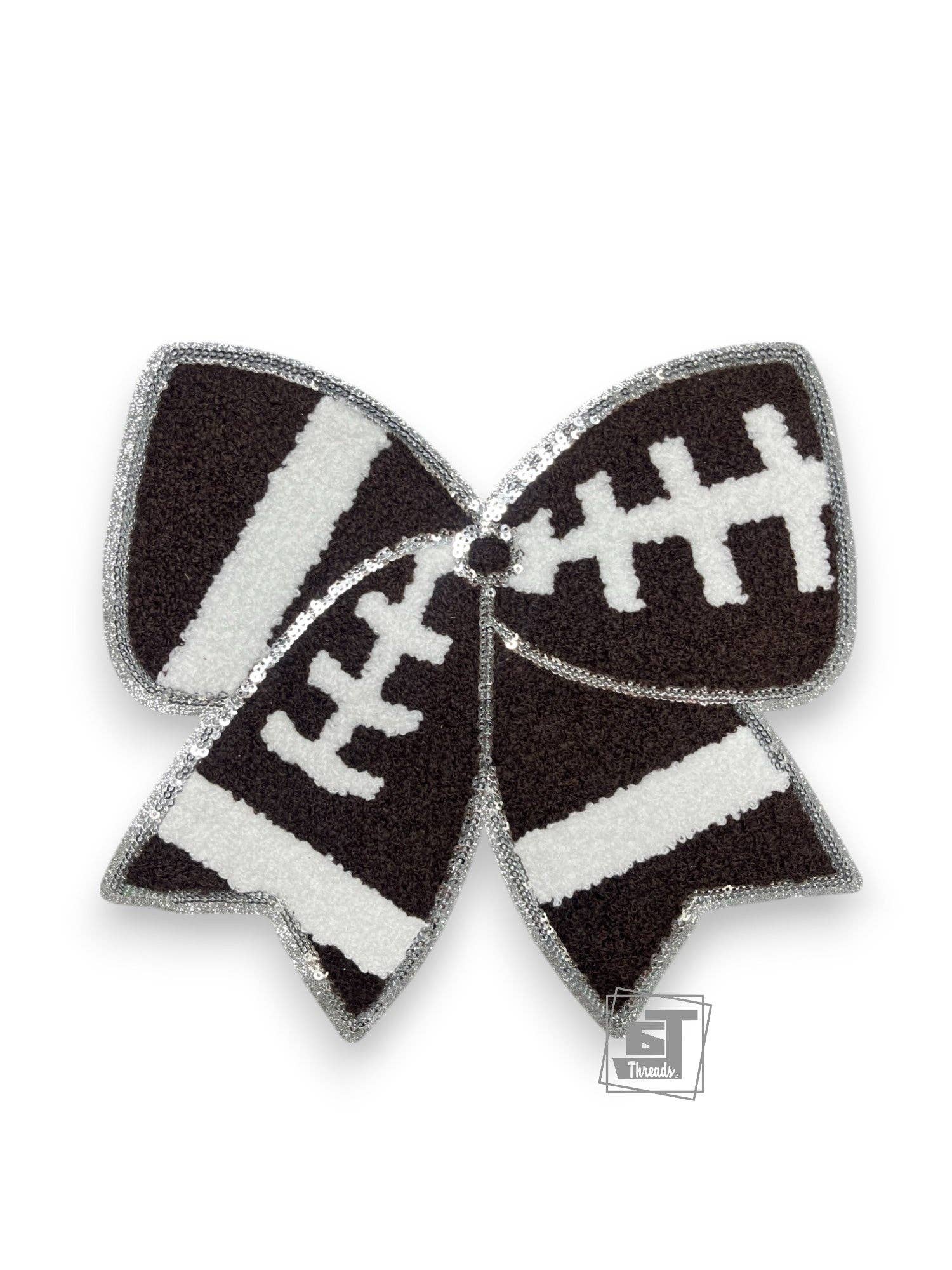 Chenille Football Bow....Patches Only