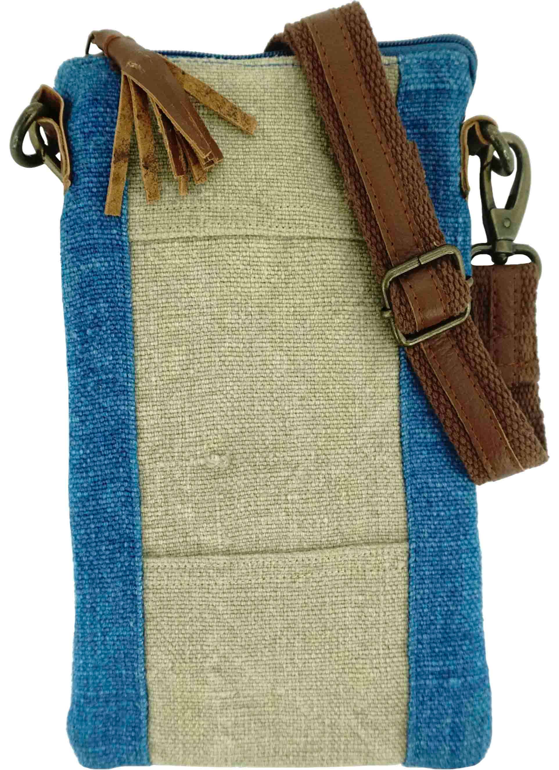 Two-tone Jute Crossbody-Natural/Moroccan Blue