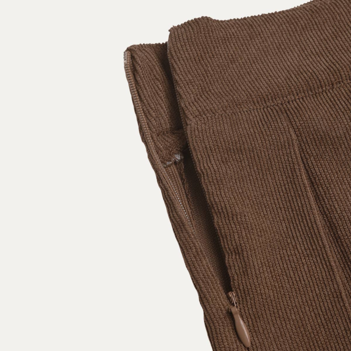 Trendy Corduroy High-Waisted Pleating Mini Skort
