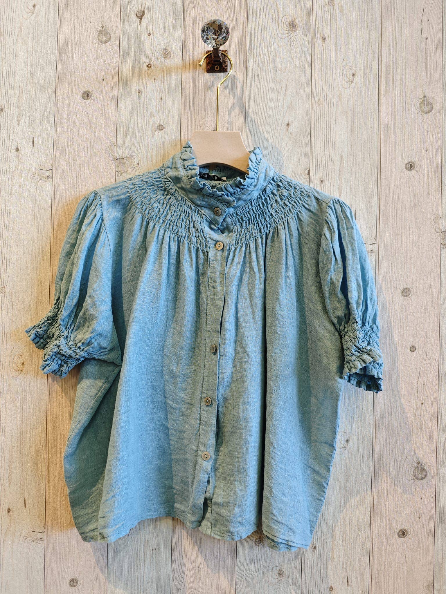 REF 12133 BLOUSE ELASTIC LINEN 100%