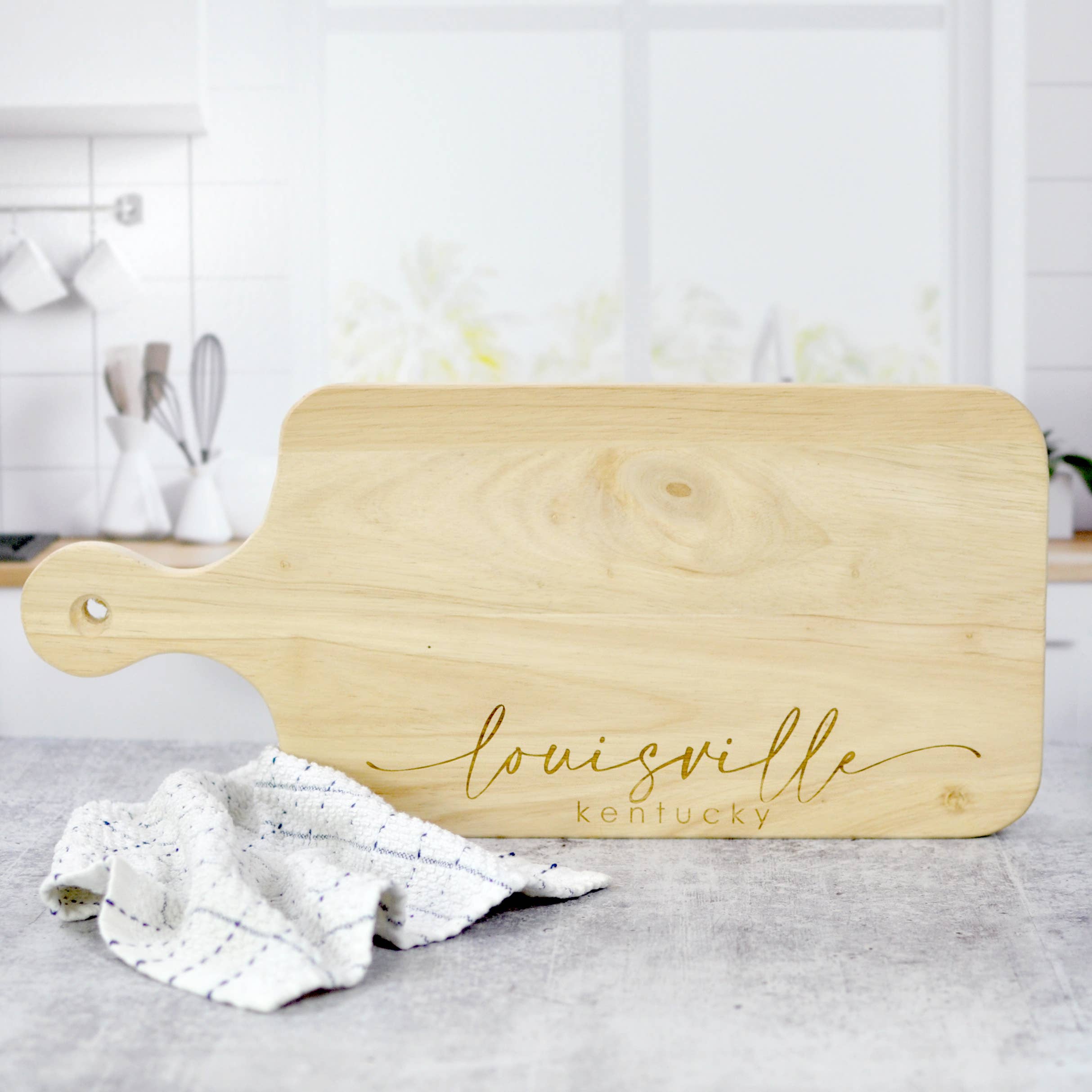 Large City Pride Cutting Board - Customizable Hometown Gift
