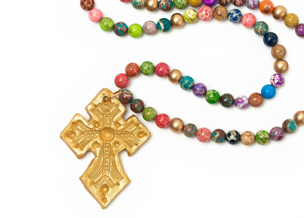 Multicolored Sea Jasper with Amy Cross