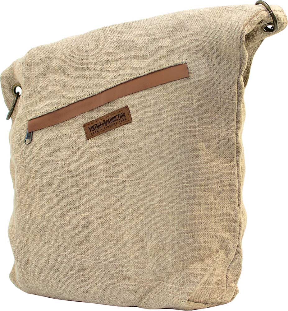 Foldover Natural Jute Crossbody