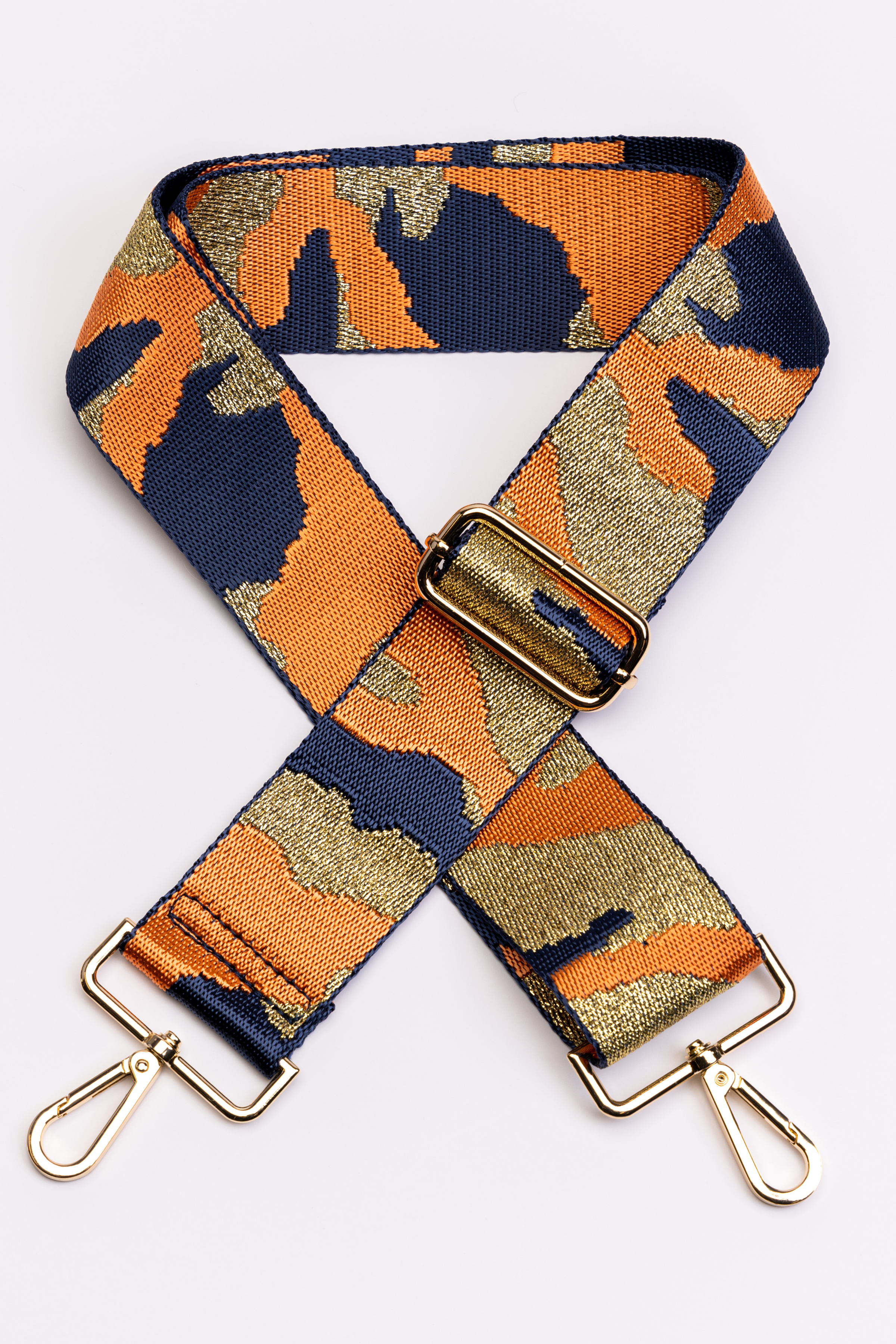 Bag Strap - Camo Gold/Navy/Orange