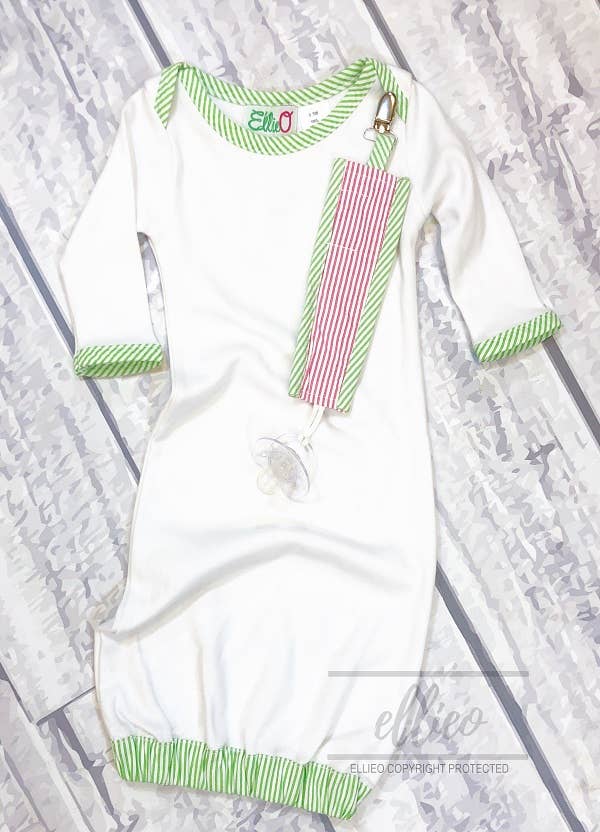 Seersucker Baby Infant Gown