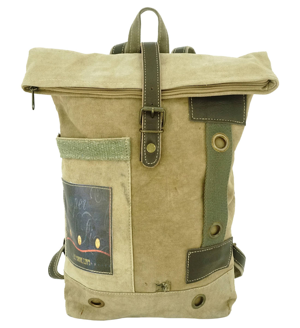Recycled Military Tent Backpack - US MARINES