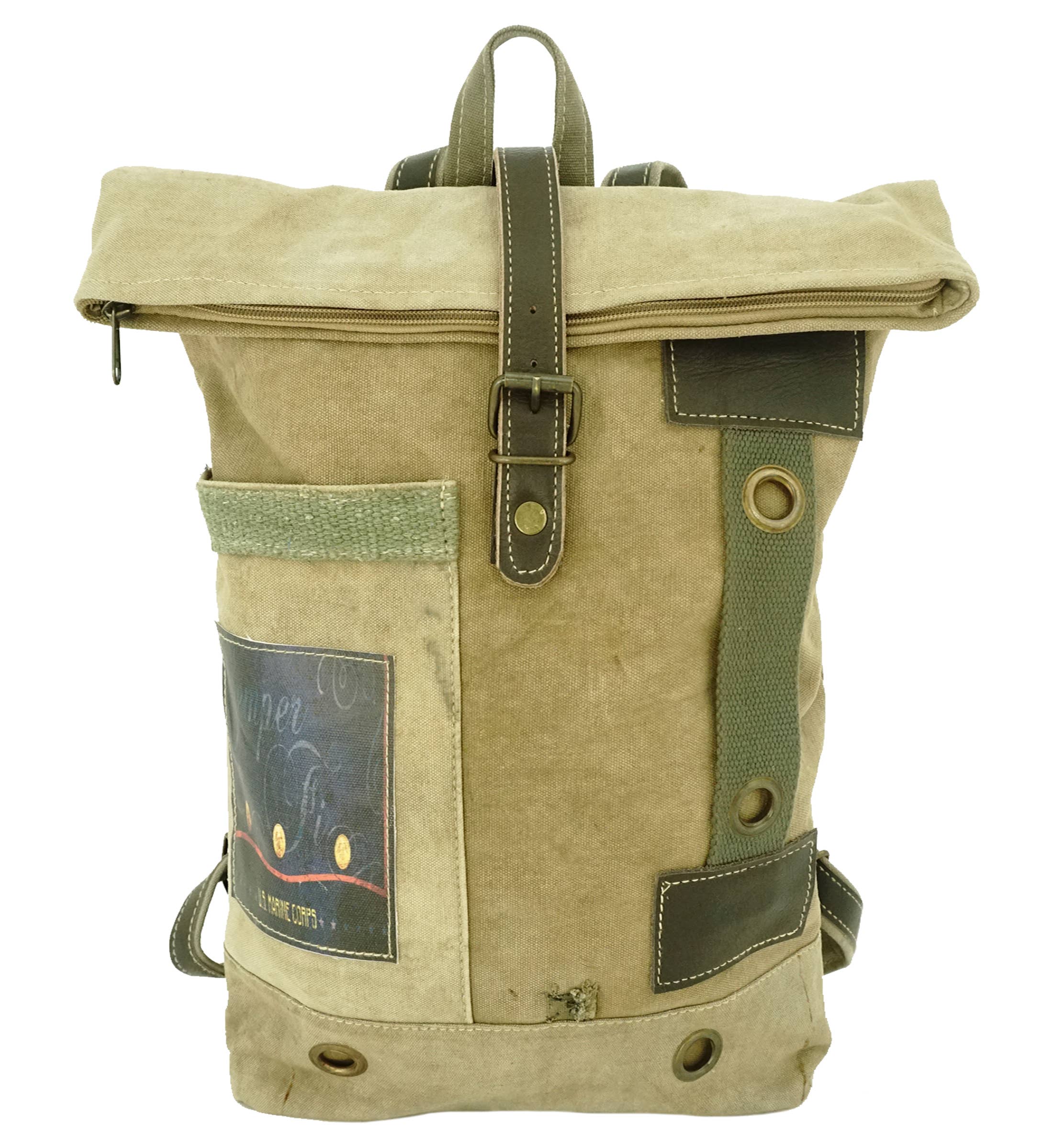 Recycled Military Tent Backpack - US MARINES