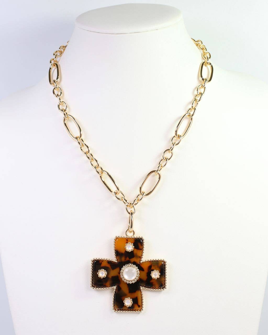 Cayce Large Cross Charm Tortoise