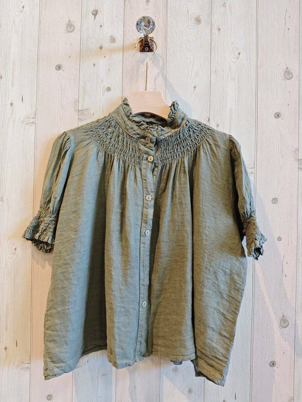 REF 12133 BLOUSE ELASTIC LINEN 100%