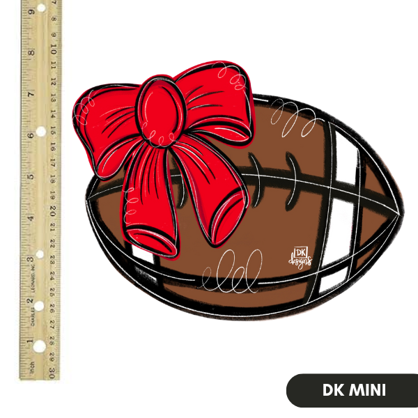 DK FB Bow Red and Black