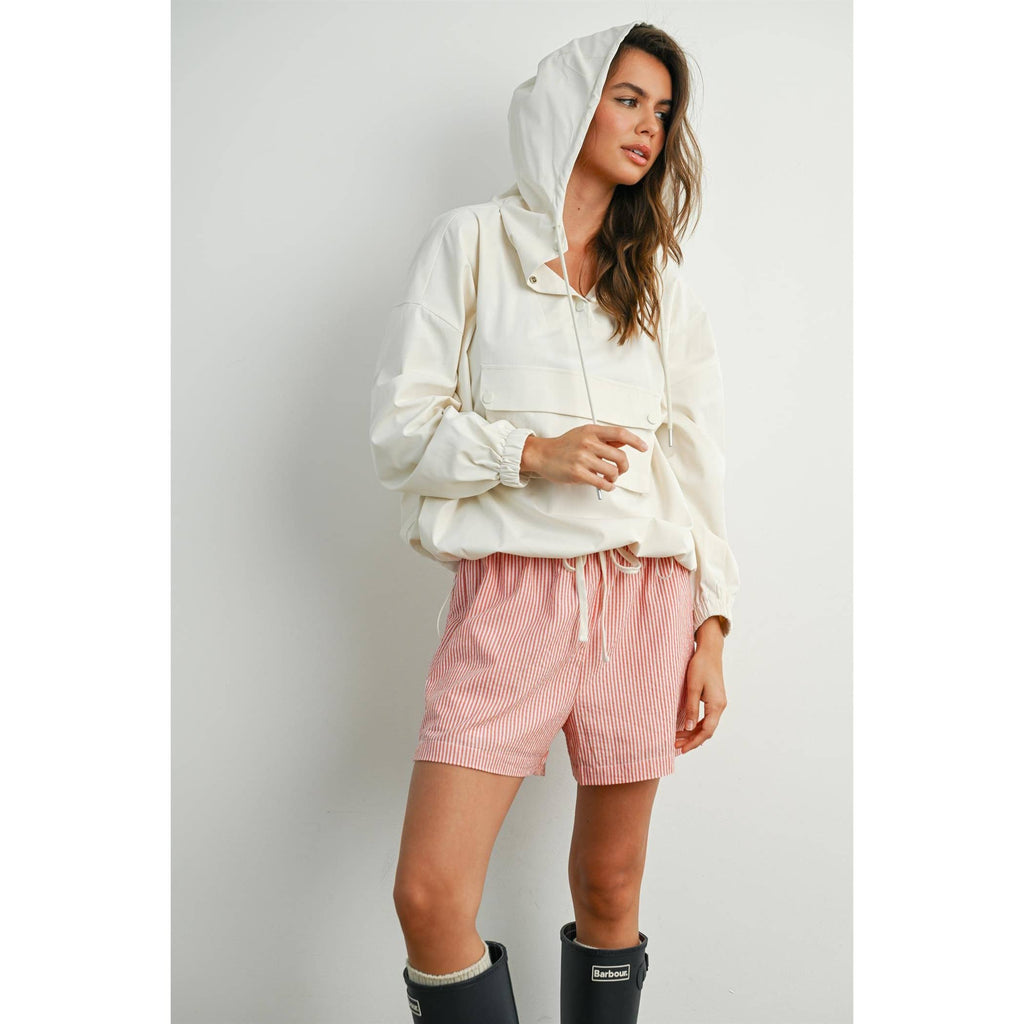 Hooded Pullover Long Sleeve Jacket - BMT7971