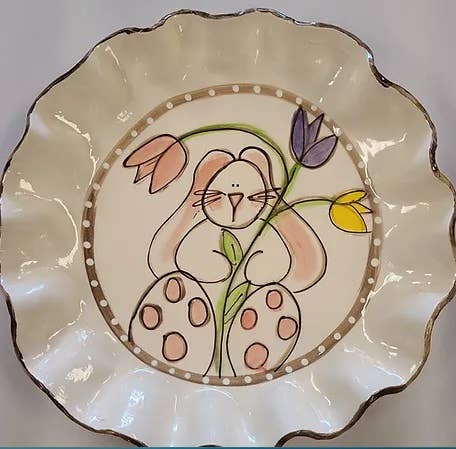 Pie Plate (AW Bunny Tulips)