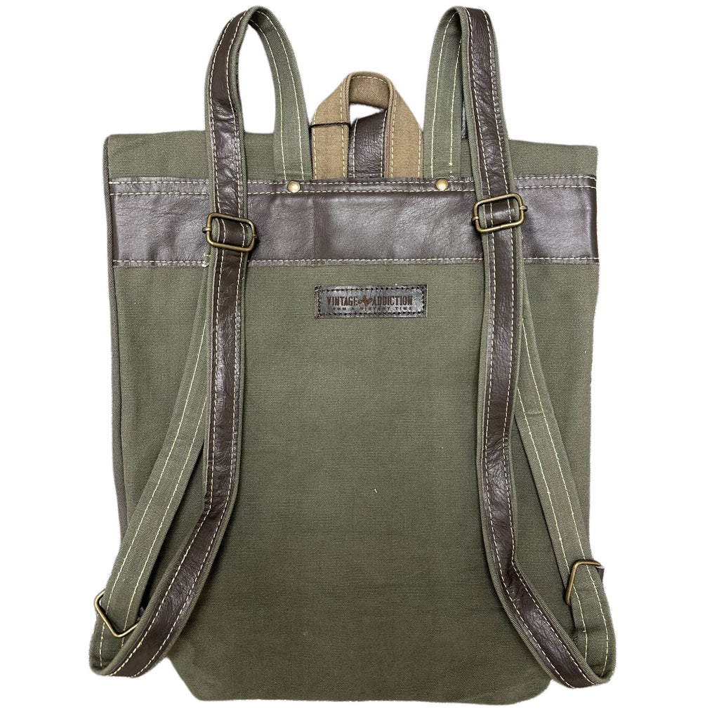 Recycled Military Tent Backpack - US ARMY