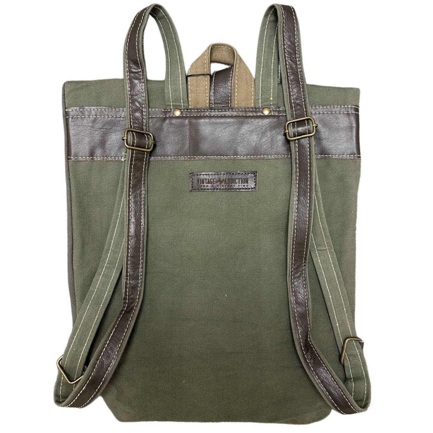 Recycled Military Tent Backpack - US ARMY